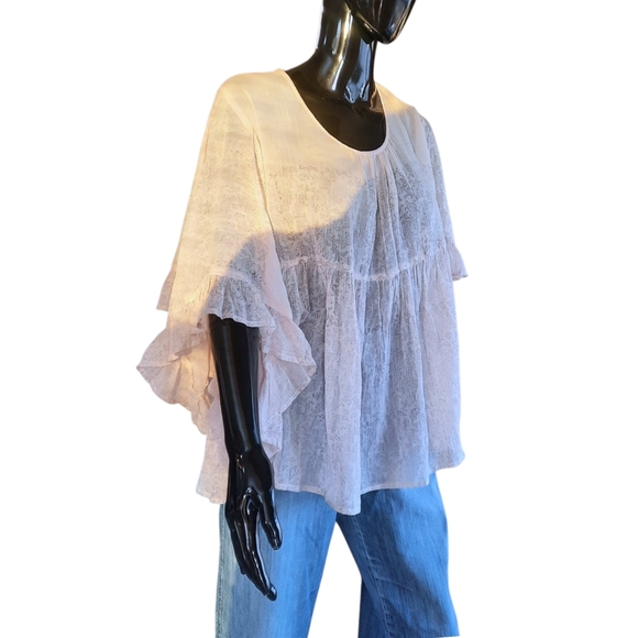 ivy jane Tops - ivy jane Boho Novelty Top | Light Pink | Size XL